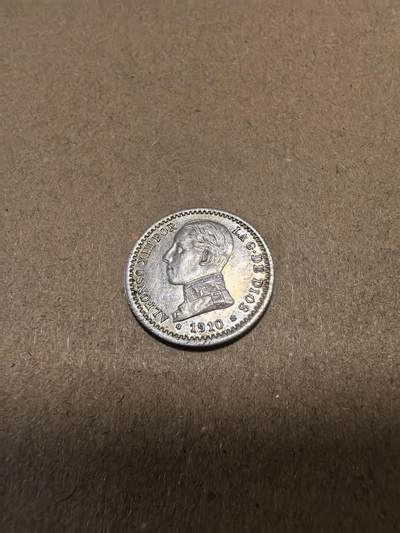 长老汇马年精选第十八场拍卖 1910西班牙阿方索十三世50分银币，2.5克835银，未流通品（1）