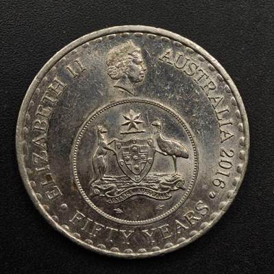 【淘币小摊】实时拍第八百九十三拍   散币场    每周一统一发货 - 澳大利亚2016年货币50周年20分纪念币