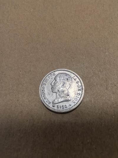 长老汇马年精选第十八场拍卖 1910西班牙阿方索十三世50分银币，2.5克835银，AU品质（4）