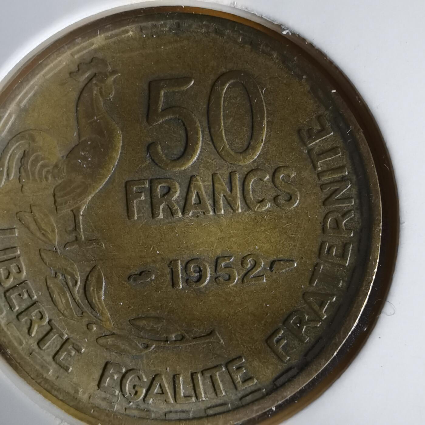 沼泽如烟--第1061场 法国1952年50法郎