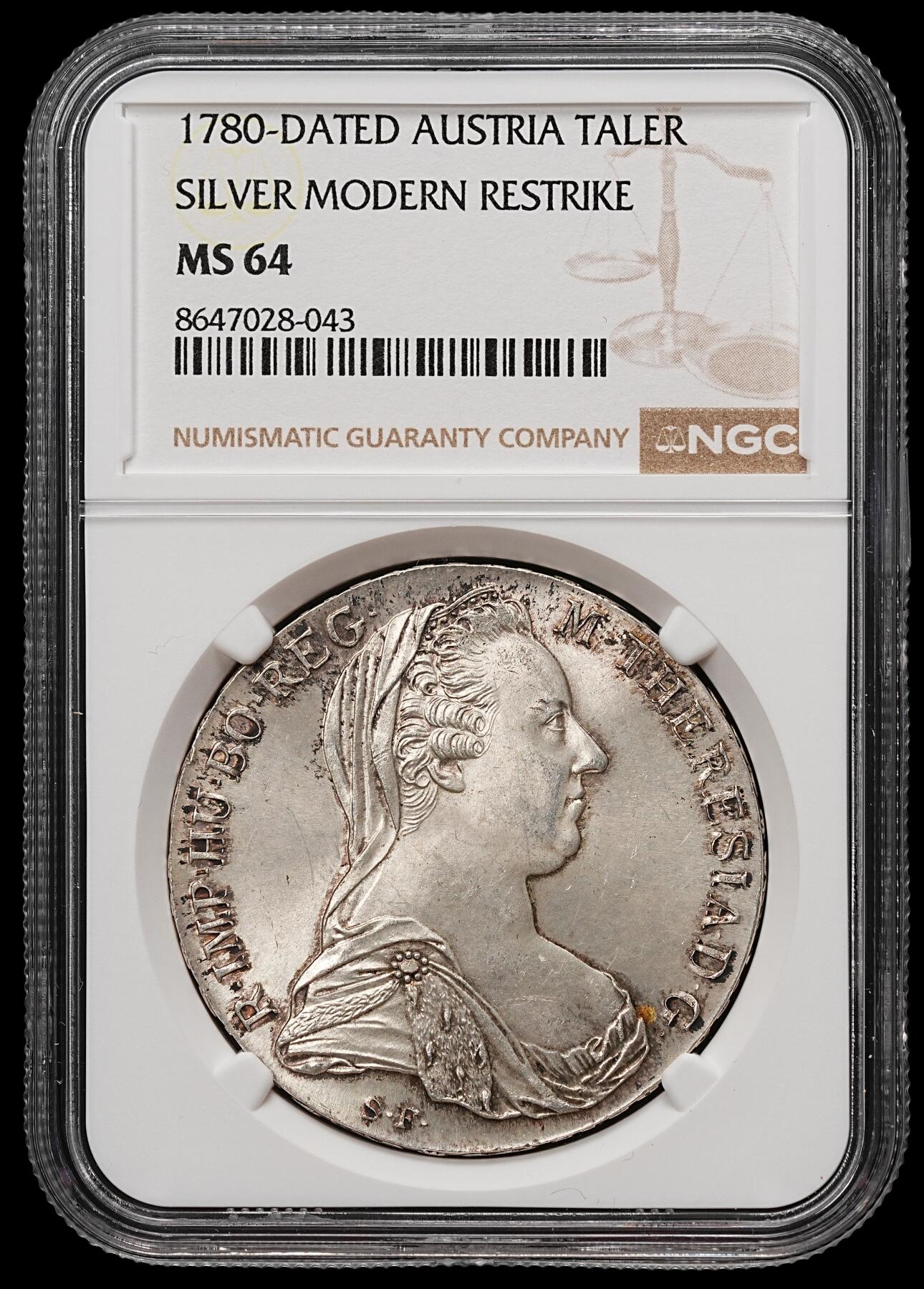 修遠堂世界钱币第112期 NGC MS64 奥地利大奶妈大银币