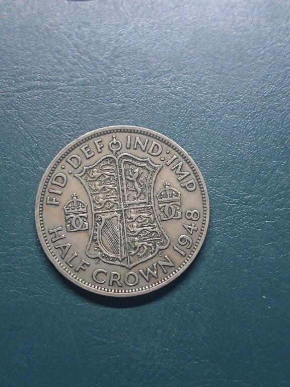 松南世界钱币——260416 英国国王头像1/2克朗