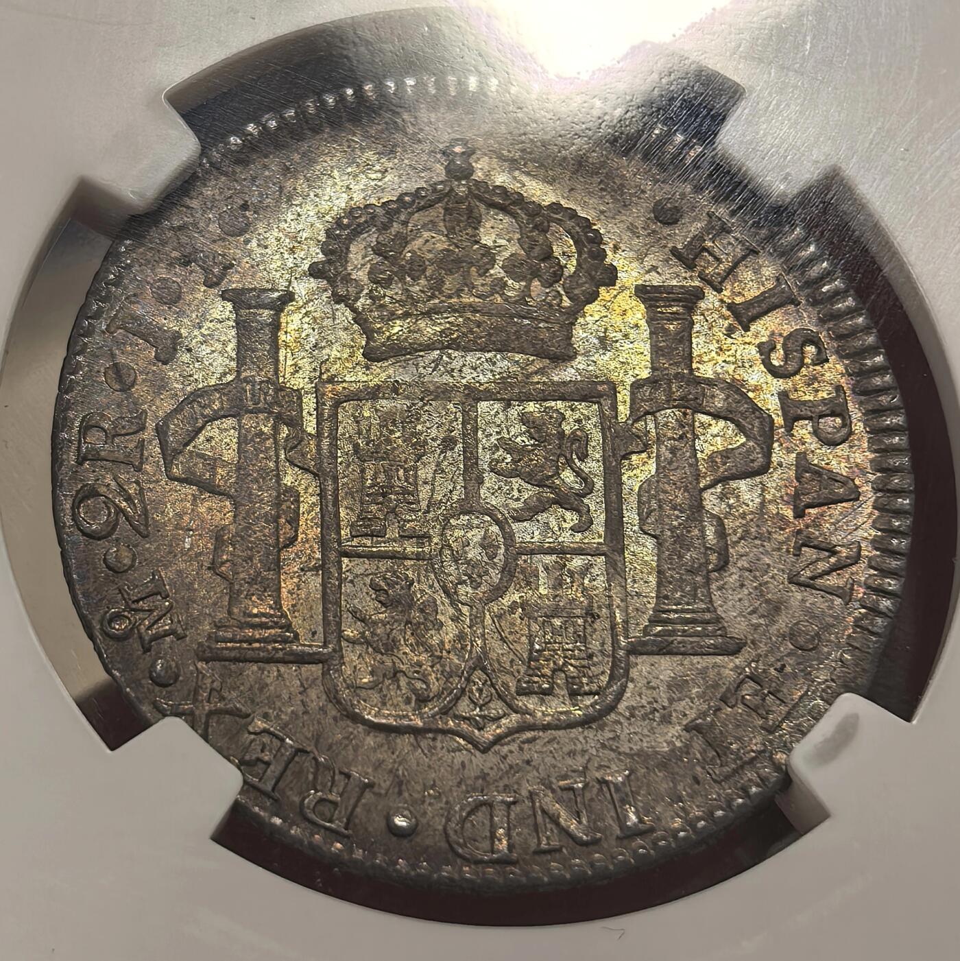 博洋堂世界钱币拍卖第168期（全场包邮） 纽曼旧藏！NGC MS64 西属墨西哥1821‌/0年MO JJ费七2R双柱，少见骑字版关门年份，币状态非常好，酱彩包浆