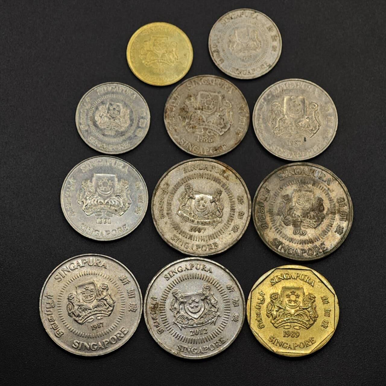 【淘币小摊】实时拍第八百九十三拍   散币场    每周一统一发货 新加坡11枚