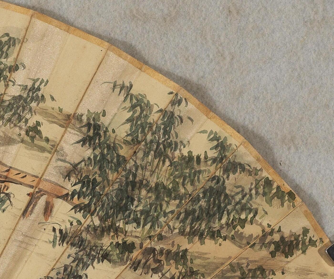 碧月说宝. 近现代书画专场（十） 陈崇光、刘锴 山水隶书成扇