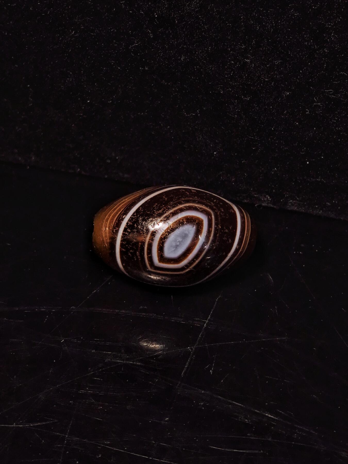 碧月说宝.雪域莲花开（二） 清代 财神眼缠丝玛瑙珠