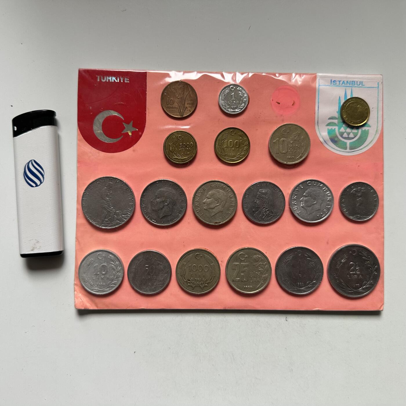 🌹外币初藏🌹🐯2026年第44场   每周二四六晚8️⃣点  世界硬币 土耳其硬币纪念卡 一组18枚