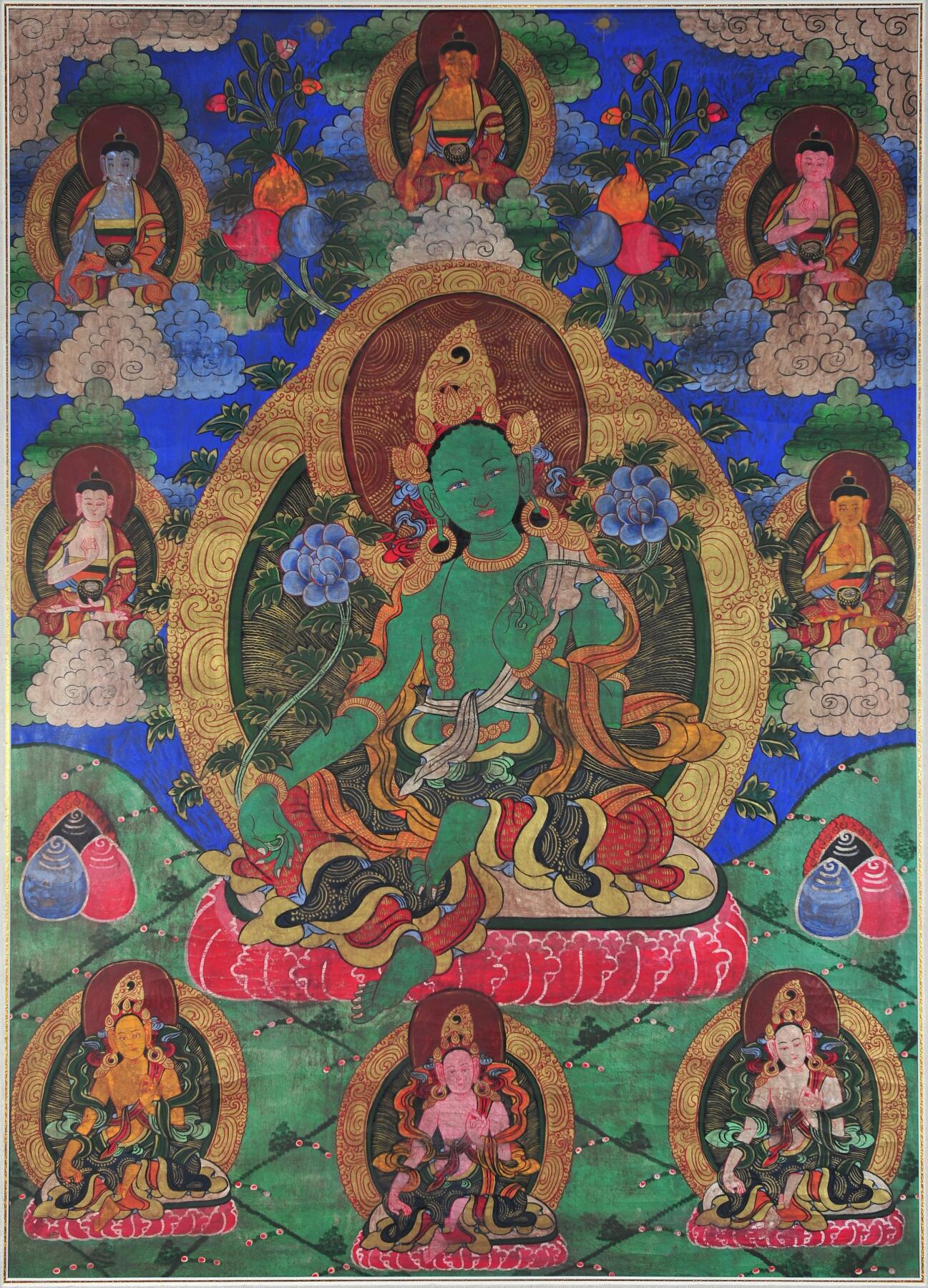碧月说宝.雪域莲花开（二） 清代 绿度母唐卡