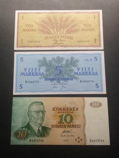 2026四月第三期，总第224期 芬兰纸币批量三张AUNC/UNC-·