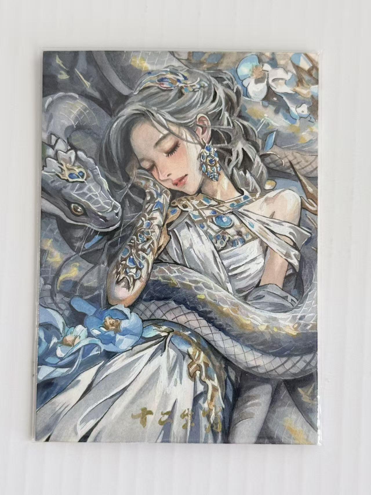 NO.30 好又多金牌大场，每周一站式配齐，方便凑单！（周6晚9点截拍，卖家送拍0抽成！） 【1/1手绘卡】画师洛一 精品手绘卡 十二生肖异画 白蛇