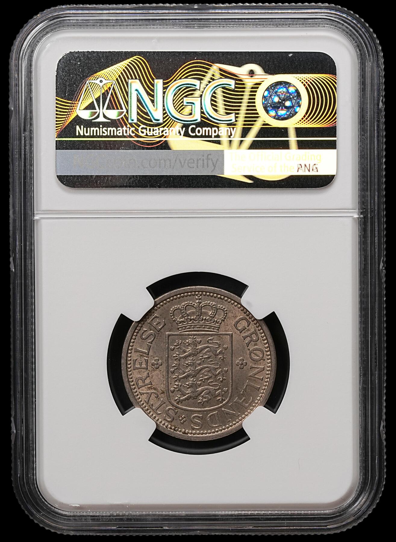 修遠堂世界钱币第112期 NGC MS63  1926年格陵兰岛25欧尔