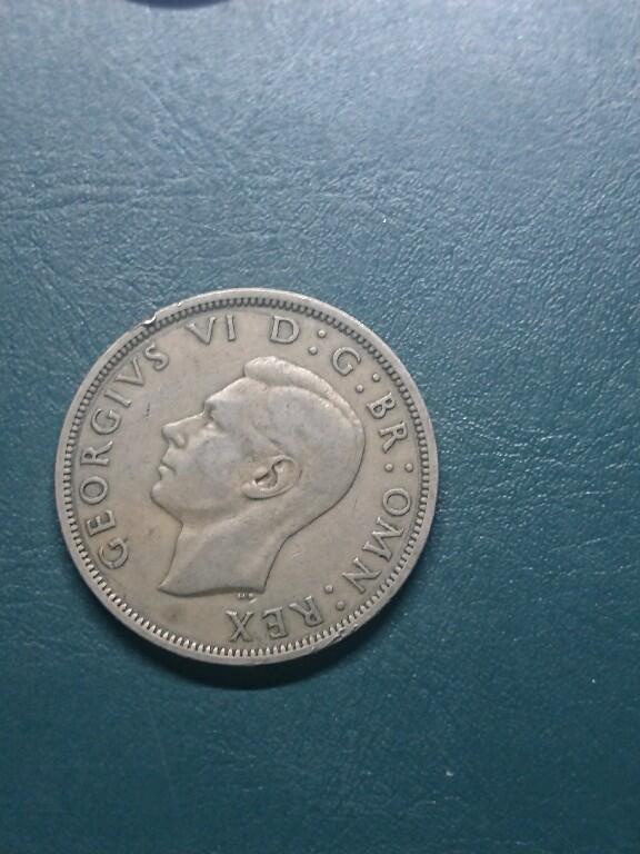 松南世界钱币——260416 英国国王头像1/2克朗