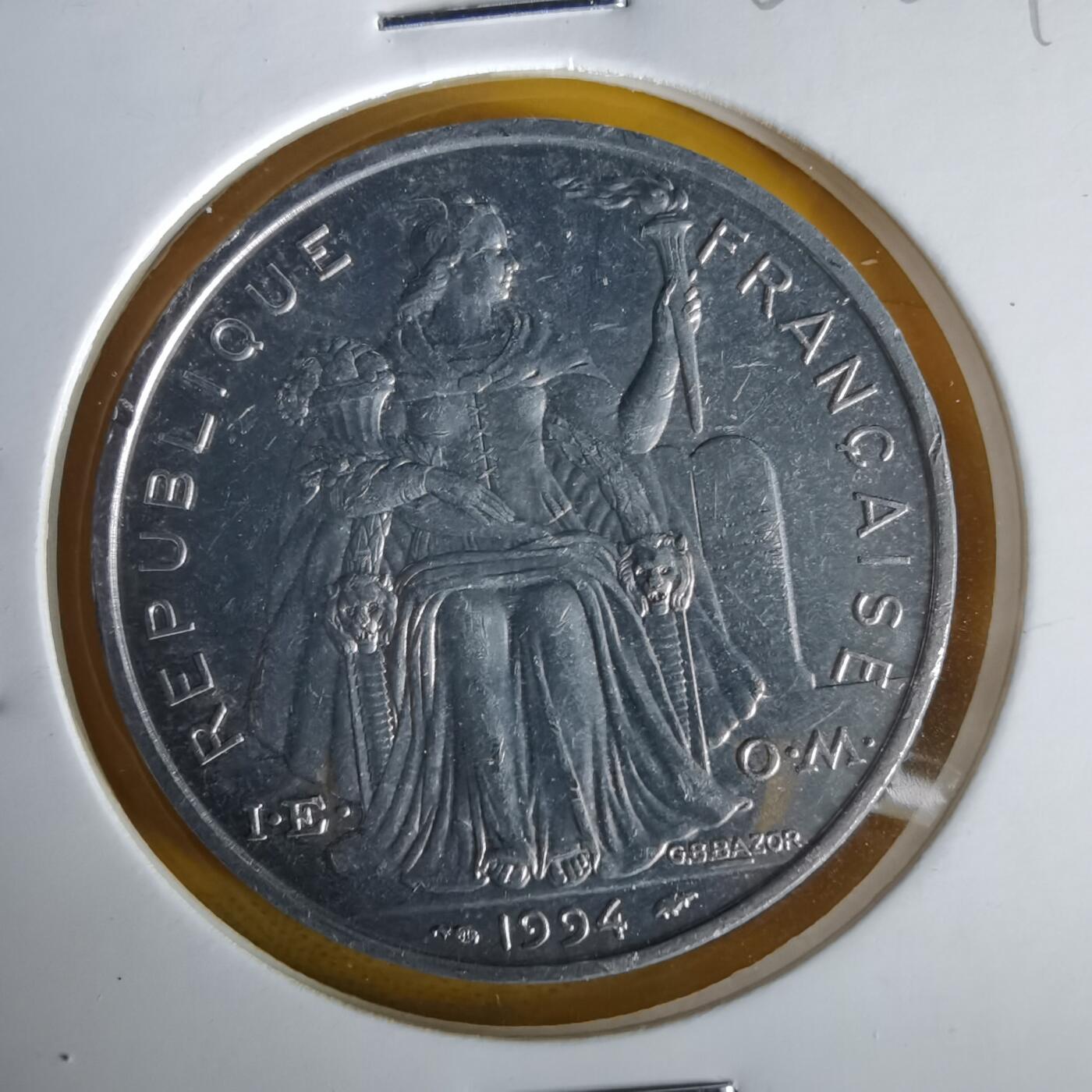 沼泽如烟--第1061场 法属新喀里多尼亚1994年5法郎