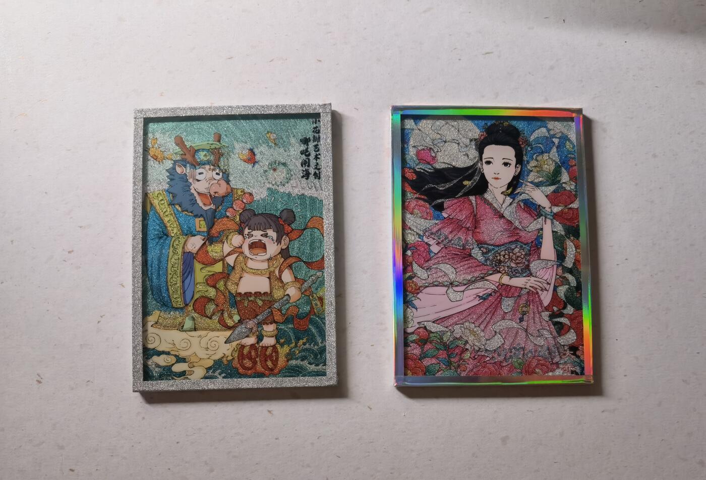 蜂潮卡牌  拍卖002期  （4月20日  21点  截拍） 小花瓣艺术文创  哪吒闹海➕大乔  小色纸