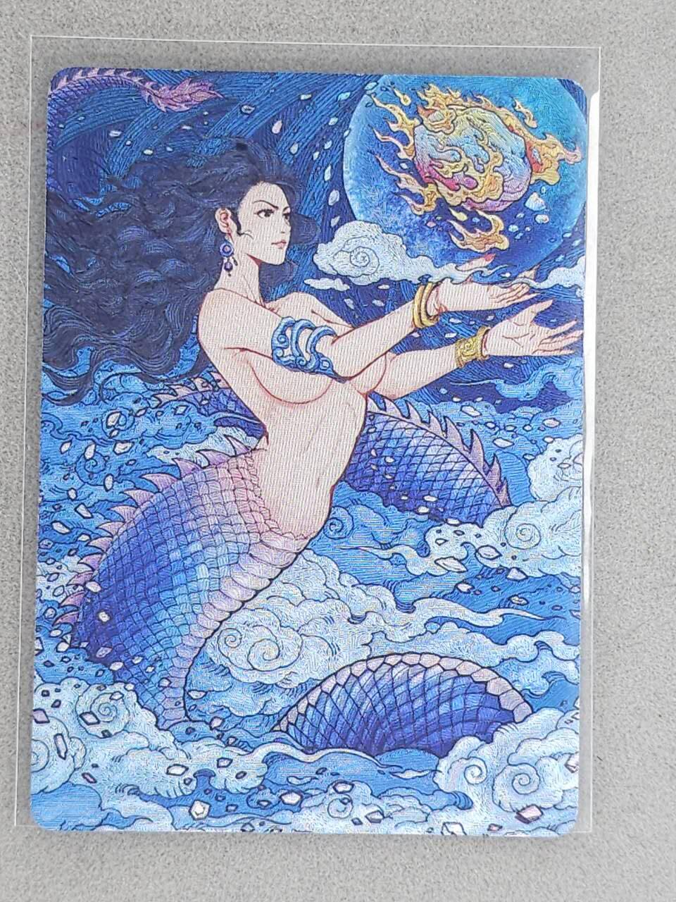 龙虎卡牌-八三场（满200元包邮，无佣金，每周六结拍，欢迎送拍） 【编号92】粗闪卡 小花瓣 - 女娲补天