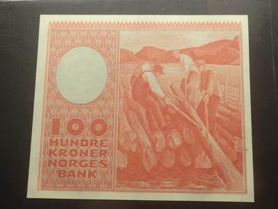 2026四月第三期，总第224期 挪威1960年100克朗UNC 超级大方块 作家弗林格尔和伐木