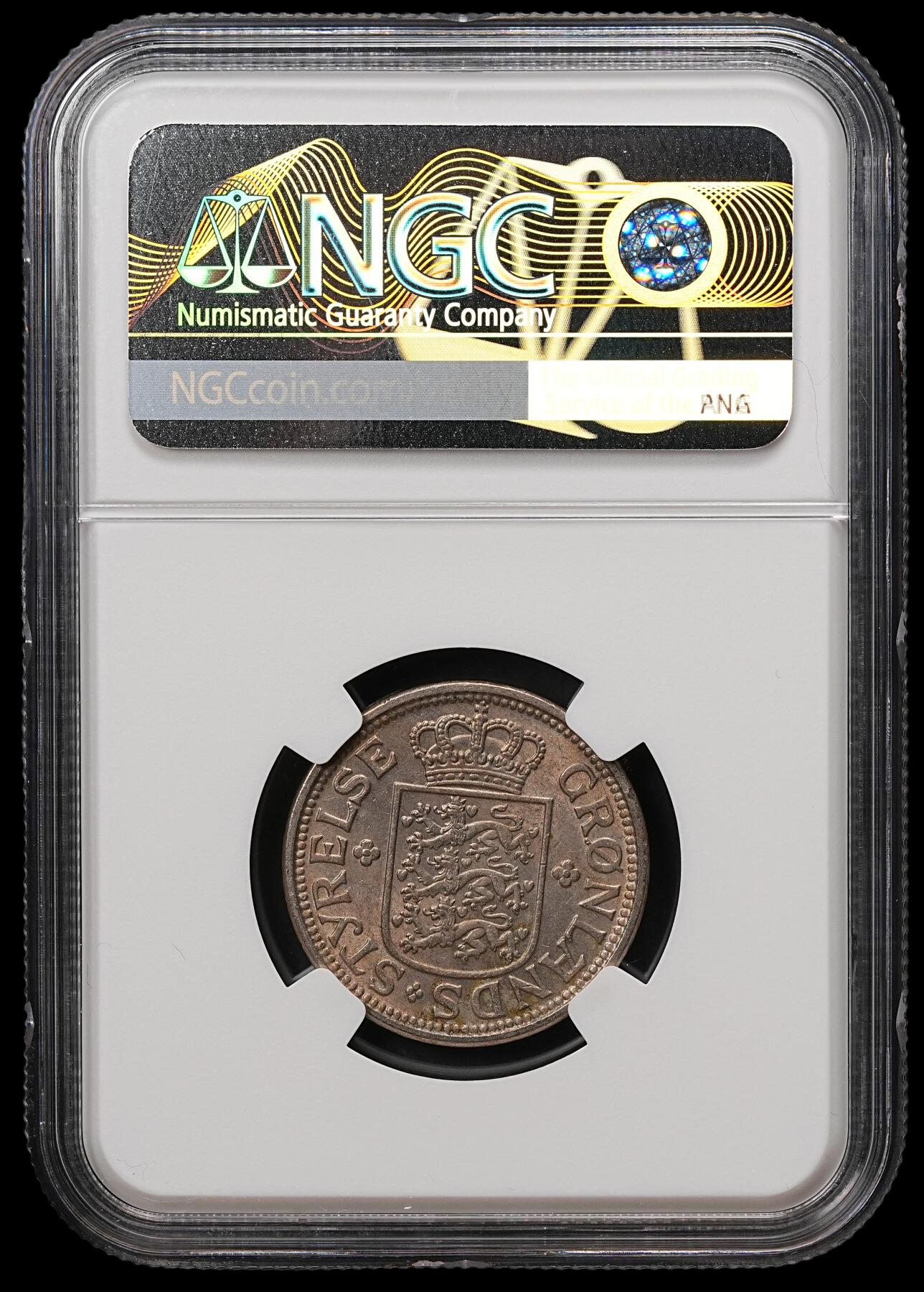 修遠堂世界钱币第112期 NGC MS62 1926年格陵兰岛25欧尔