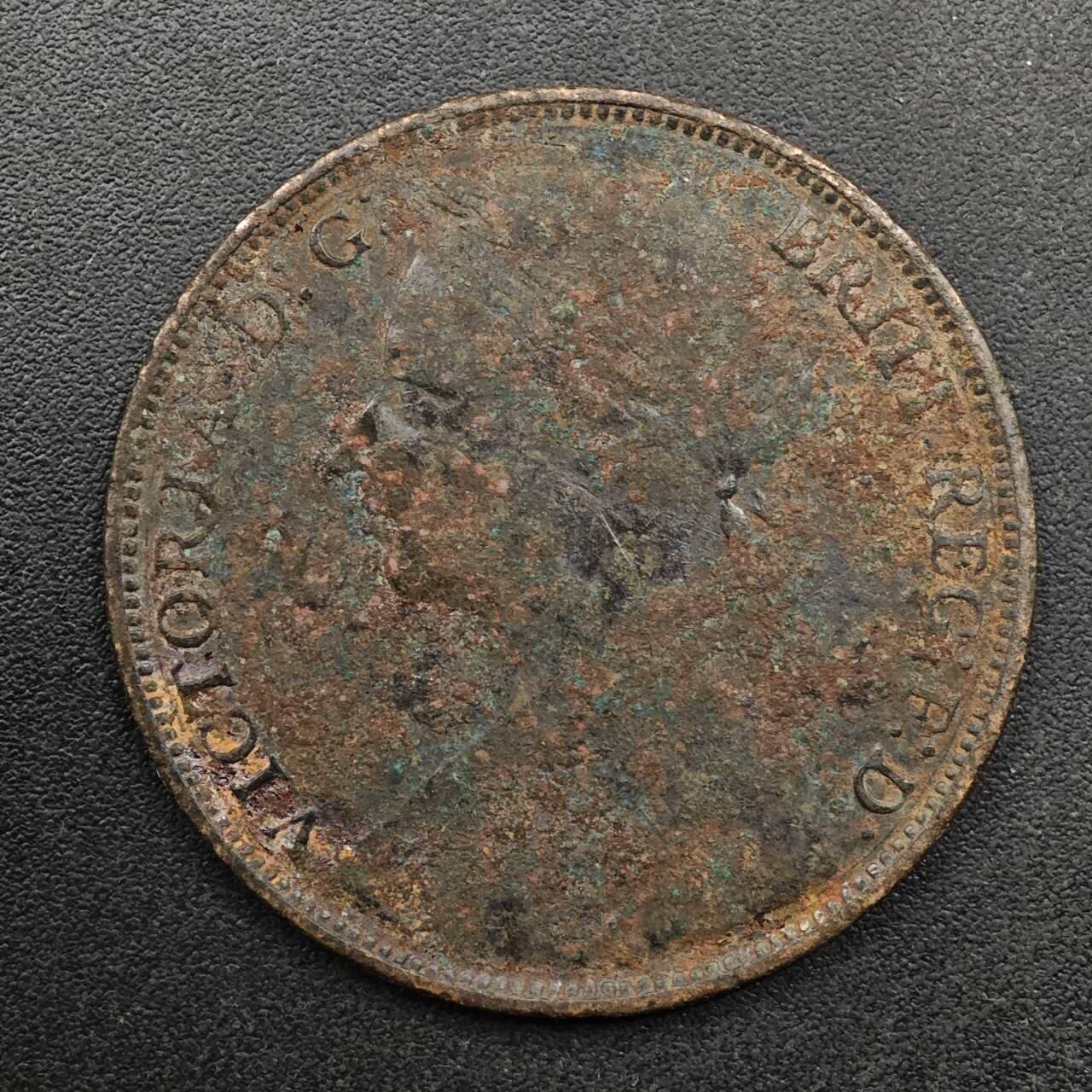 【淘币小摊】实时拍第八百九十三拍   散币场    每周一统一发货 英国1886年维多利亚一便士铜币