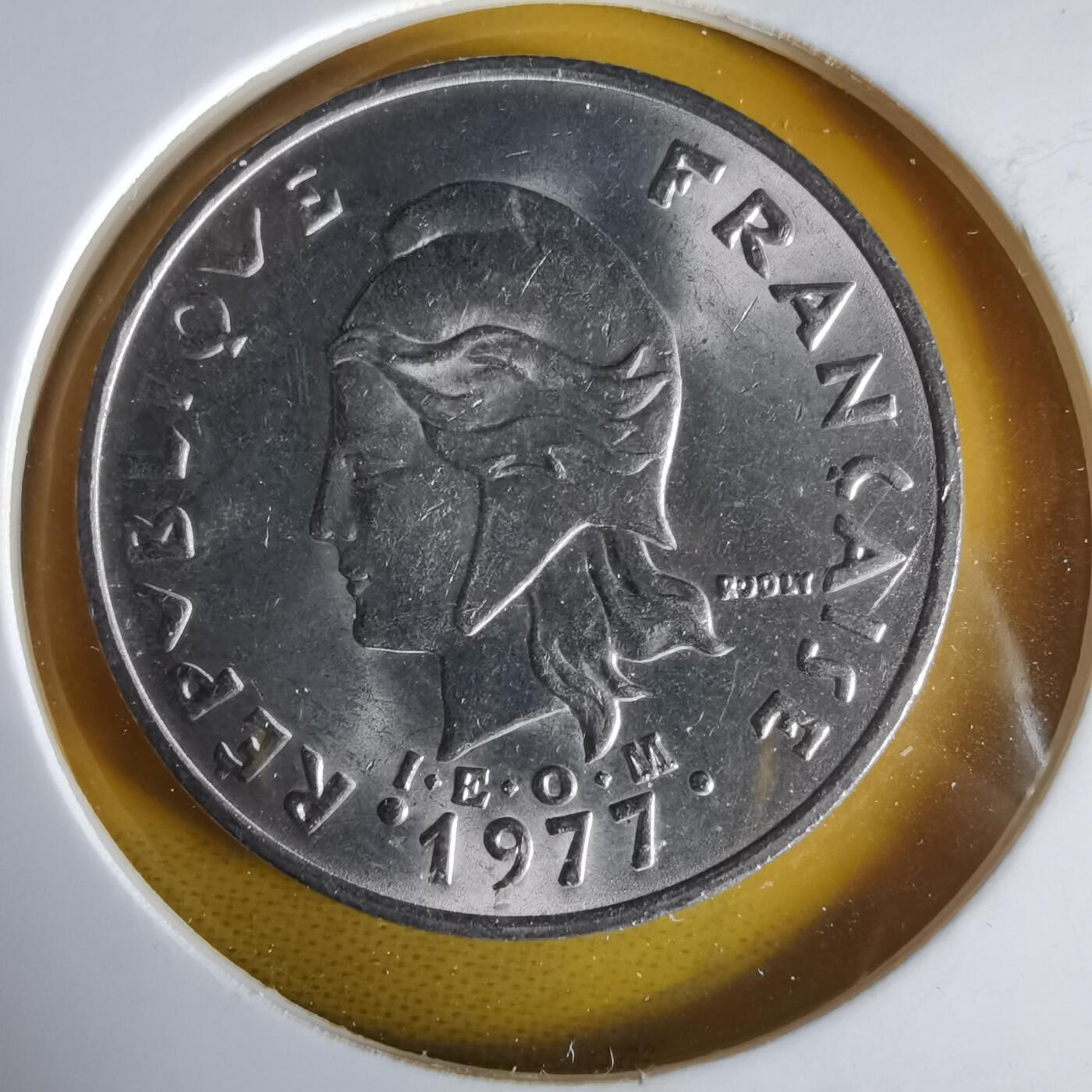 沼泽如烟--第1061场 法属新喀里多尼亚1977年20法郎