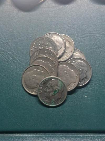 松南世界钱币——260416 - 美国10美分镍币10枚共计1美元6