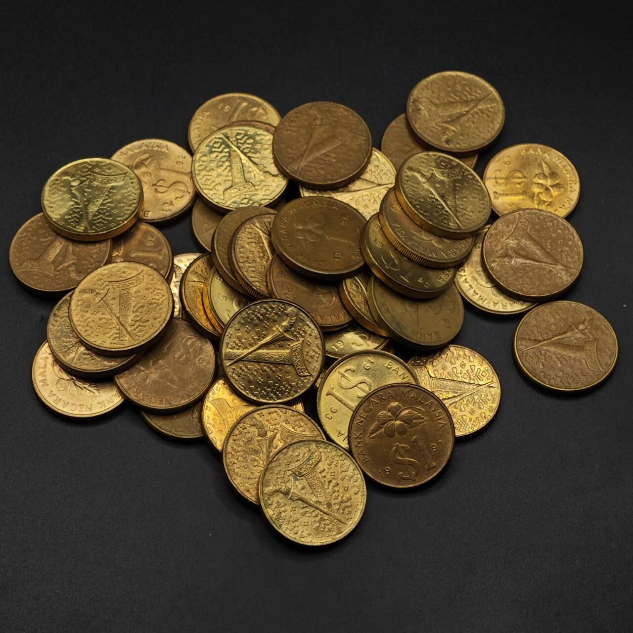 【淘币小摊】实时拍第八百九十三拍   散币场    每周一统一发货 马来西亚1林吉特44枚