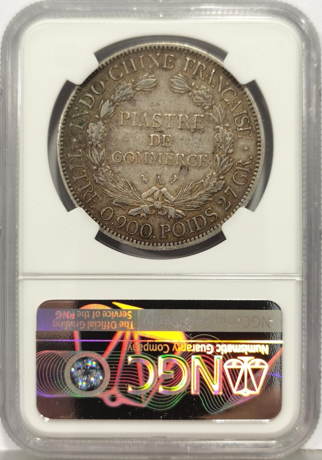 博洋堂世界钱币拍卖第168期（全场包邮） NGC XF45 法属印支1913年坐洋银币，原汁原味