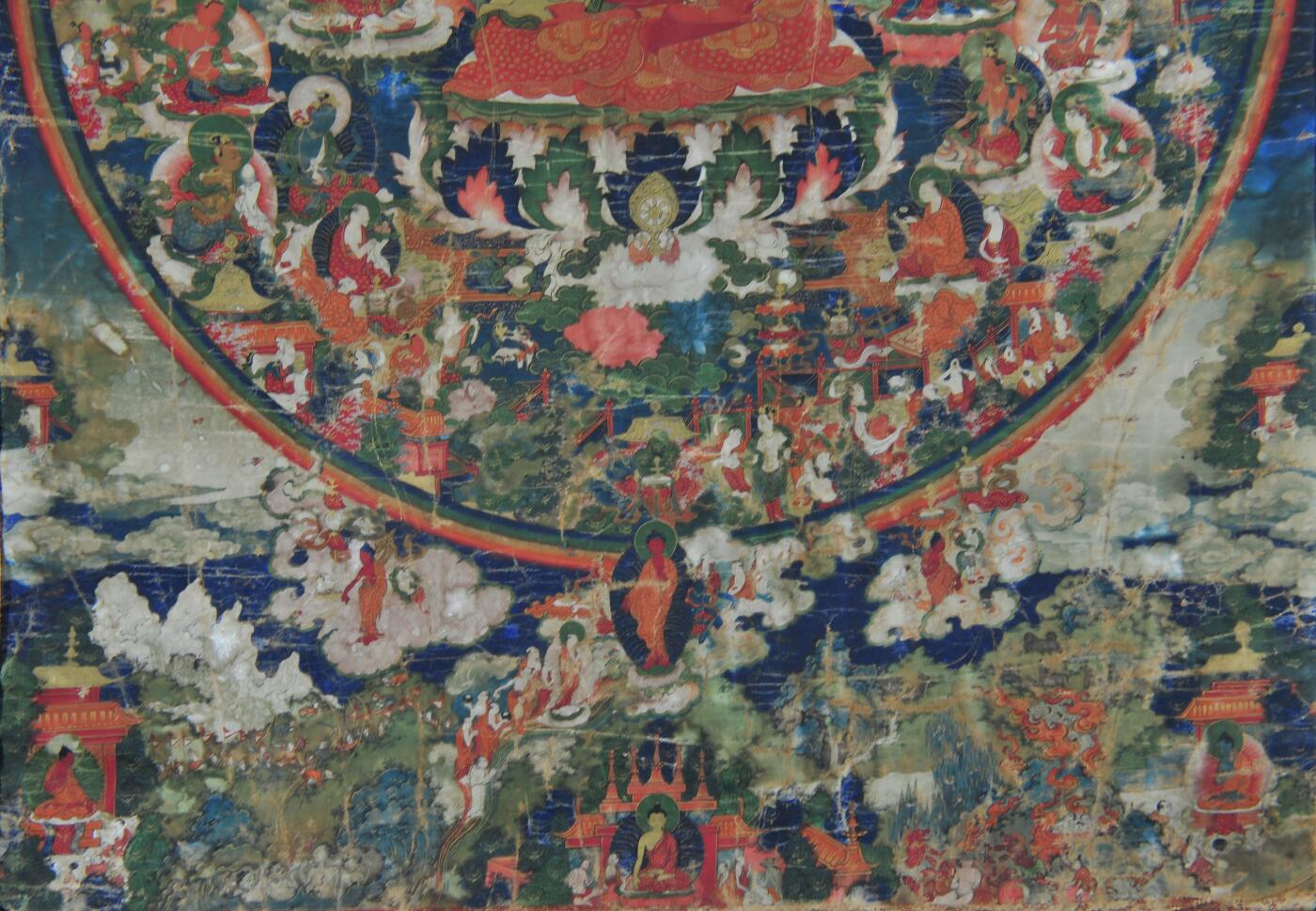 碧月说宝.雪域莲花开（二） 清代中期 无量寿佛唐卡