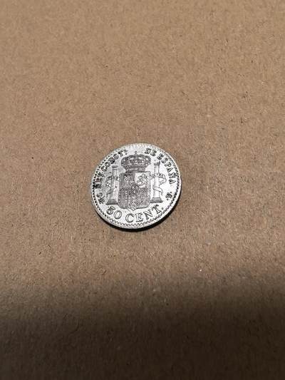 长老汇马年精选第十八场拍卖 1904西班牙阿方索十三世50分银币，2.5克835银，高点都在（1）