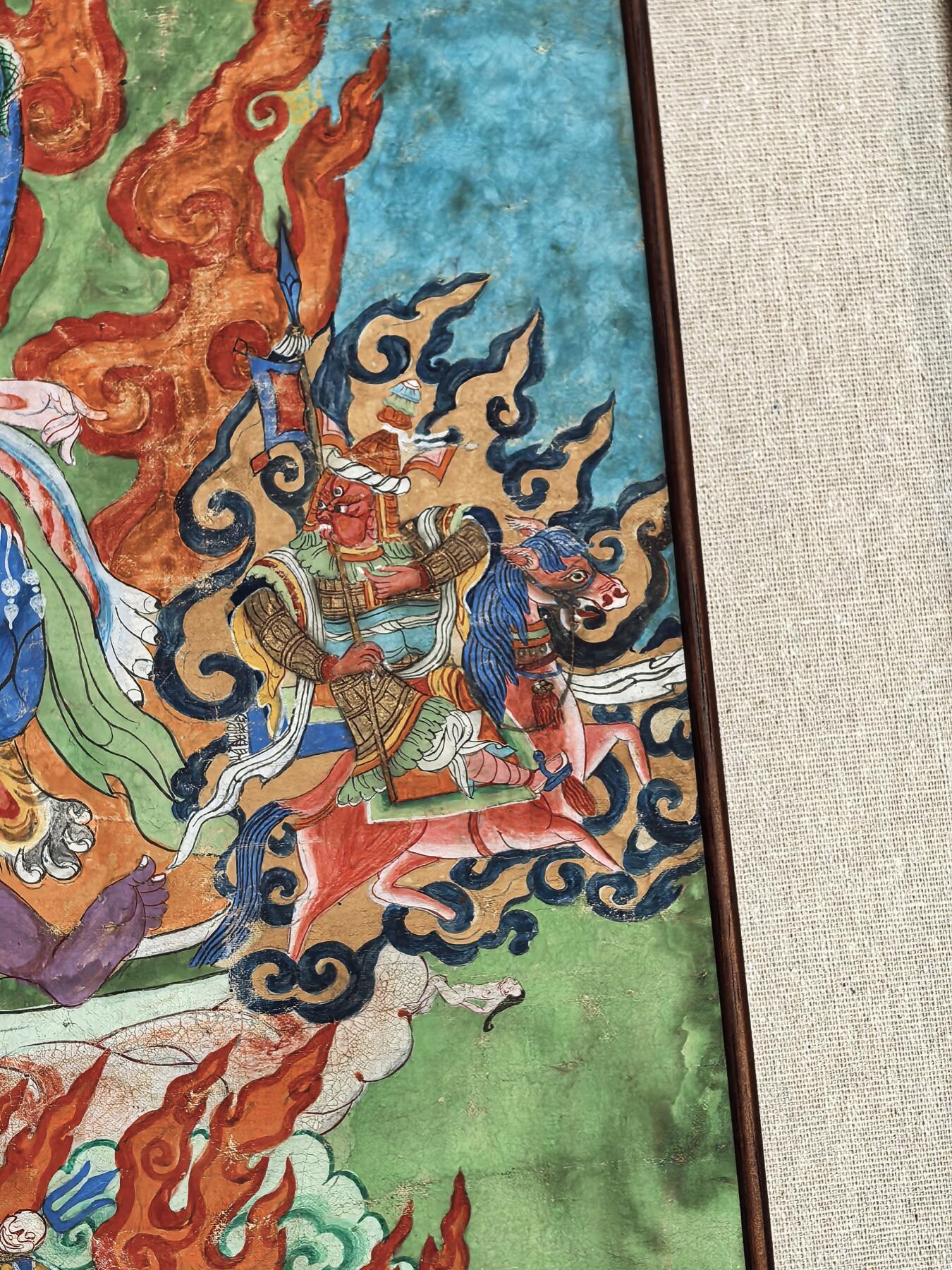 碧月说宝.雪域莲花开（二） 清代 特殊题材 四臂玛哈嘎拉大黑天唐卡