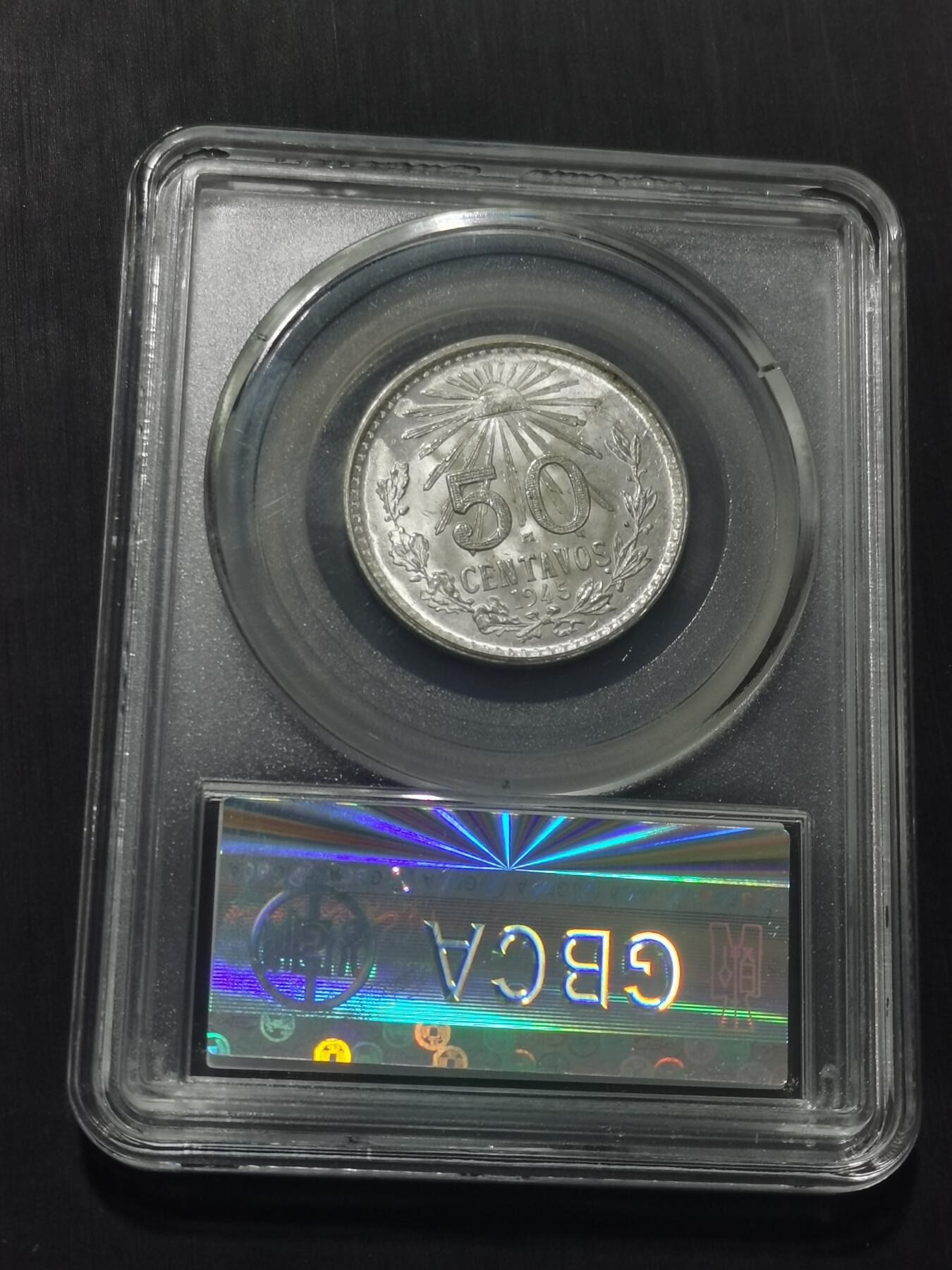 天下钱庄专场欢迎参拍 墨西哥小鹰50分银币