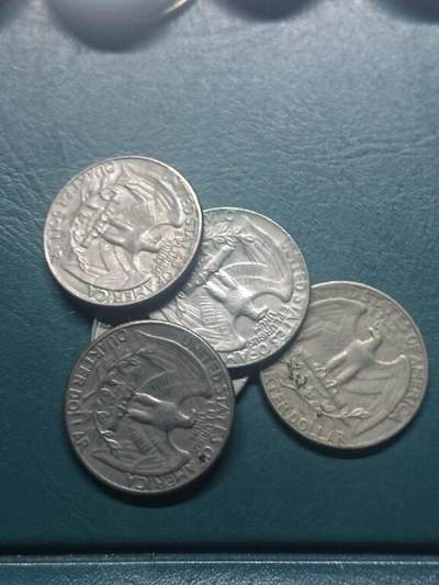 松南世界钱币——260416 - 美国25美分镍币5枚共计1.25美元4