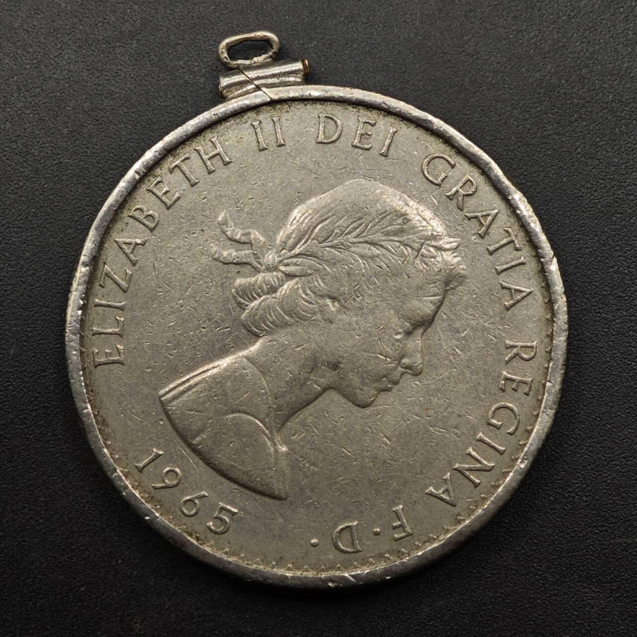 【淘币小摊】实时拍第八百九十三拍   散币场    每周一统一发货 英国1965年丘吉尔克朗纪念币