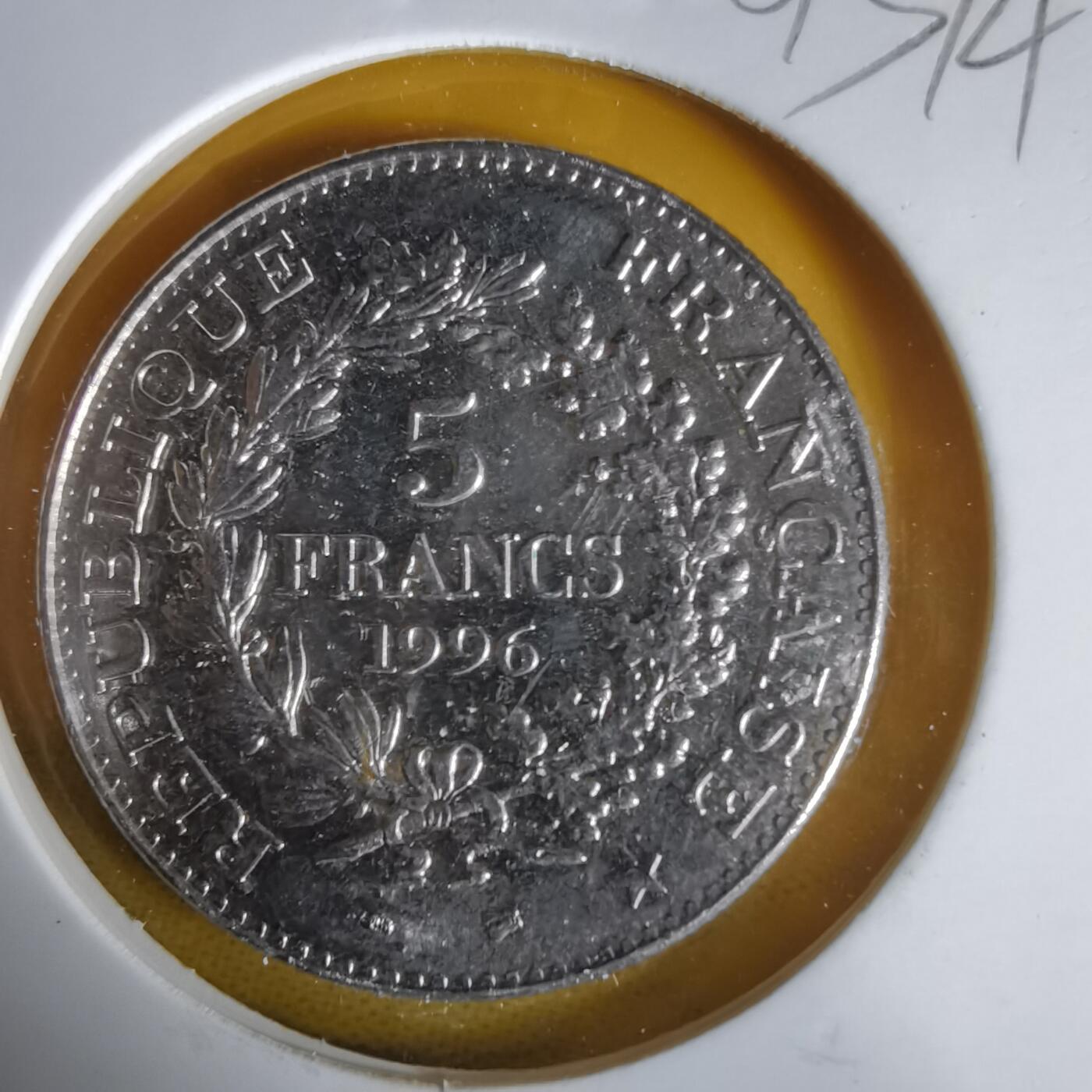 沼泽如烟--第1061场 法国1996年5法郎纪念币