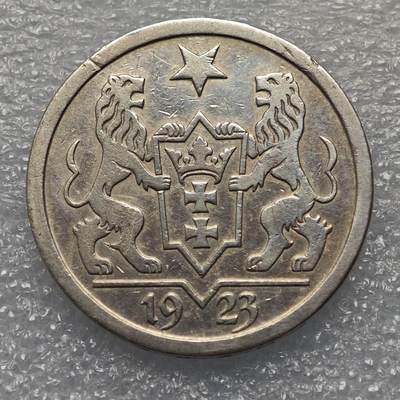  【淘币小摊】限时拍第八百九十五拍  埃塞俄比亚留尼旺比利时意大利场    每周一统一发货 但泽1923年2盾银币少见 km146