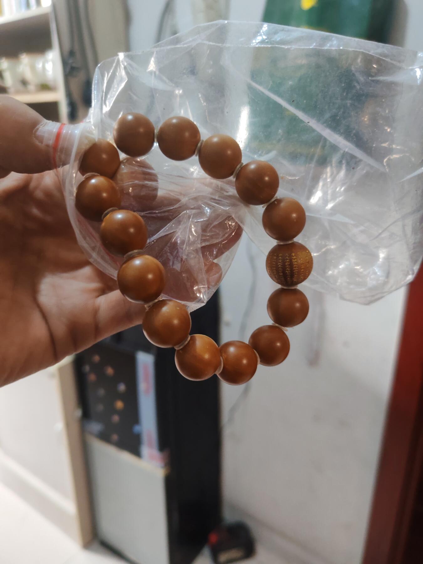 橄榄核正圆光珠手串