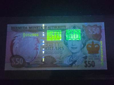 2026四月第三期，总第224期 百慕大2003年女王登基50周年50元纪念钞UNC- 无47 老年女王