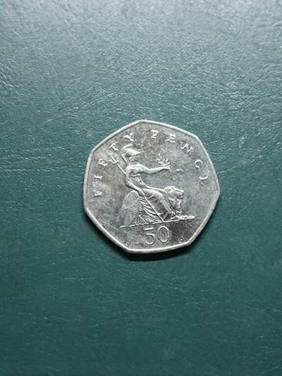 松南世界钱币——260417 - 英国50便士镍币