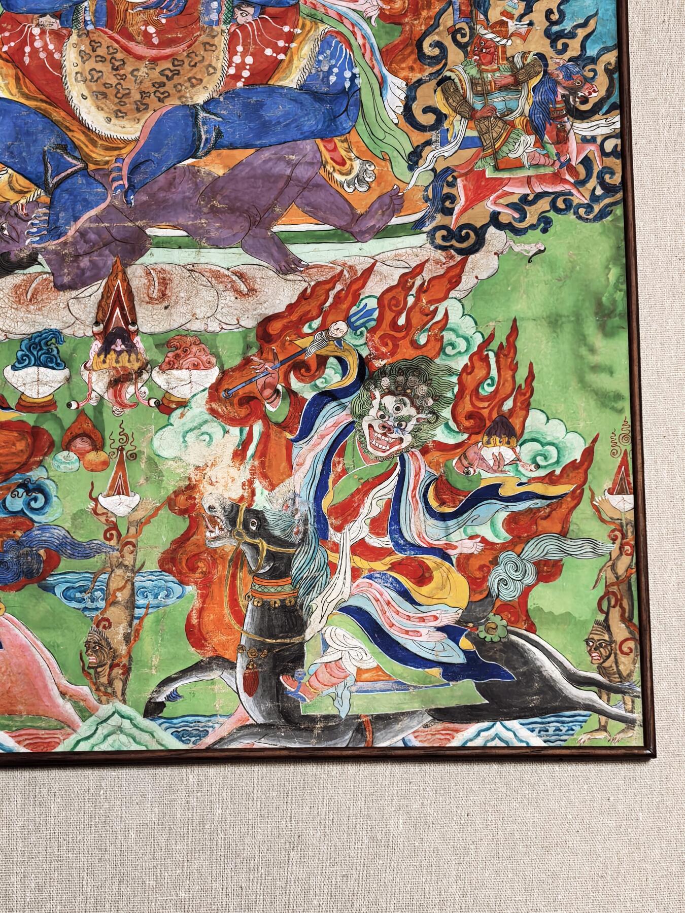 碧月说宝.雪域莲花开（二） 清代 特殊题材 四臂玛哈嘎拉大黑天唐卡