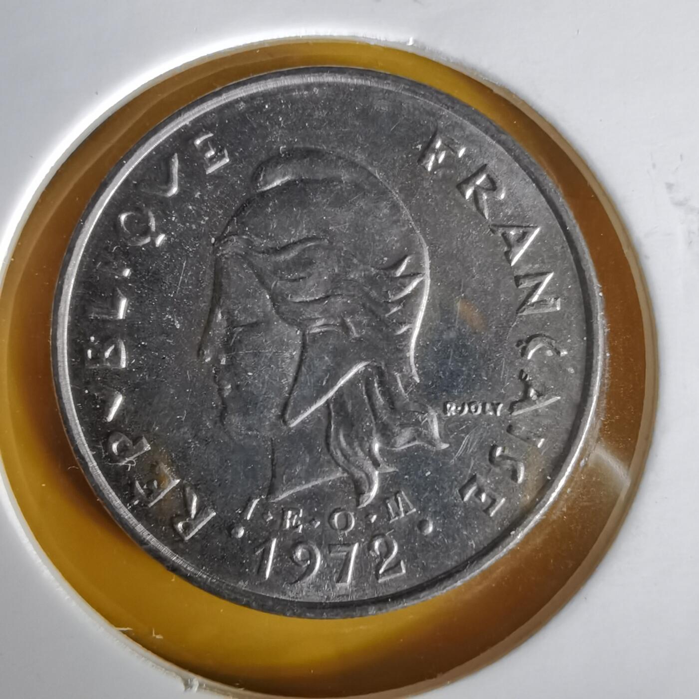 沼泽如烟--第1061场 法属新喀里多尼亚1972年10法郎