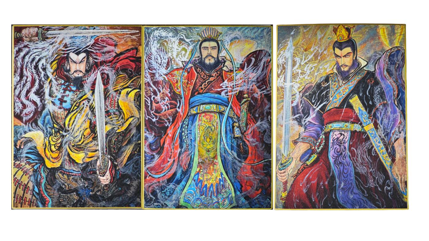 白泽拍卖卡牌手绘专场第35期（问东城春色，正谷雨，牡丹期） 2025 玄卡阁 联名限定礼盒 三国英雄志 工艺色纸 3张 A4