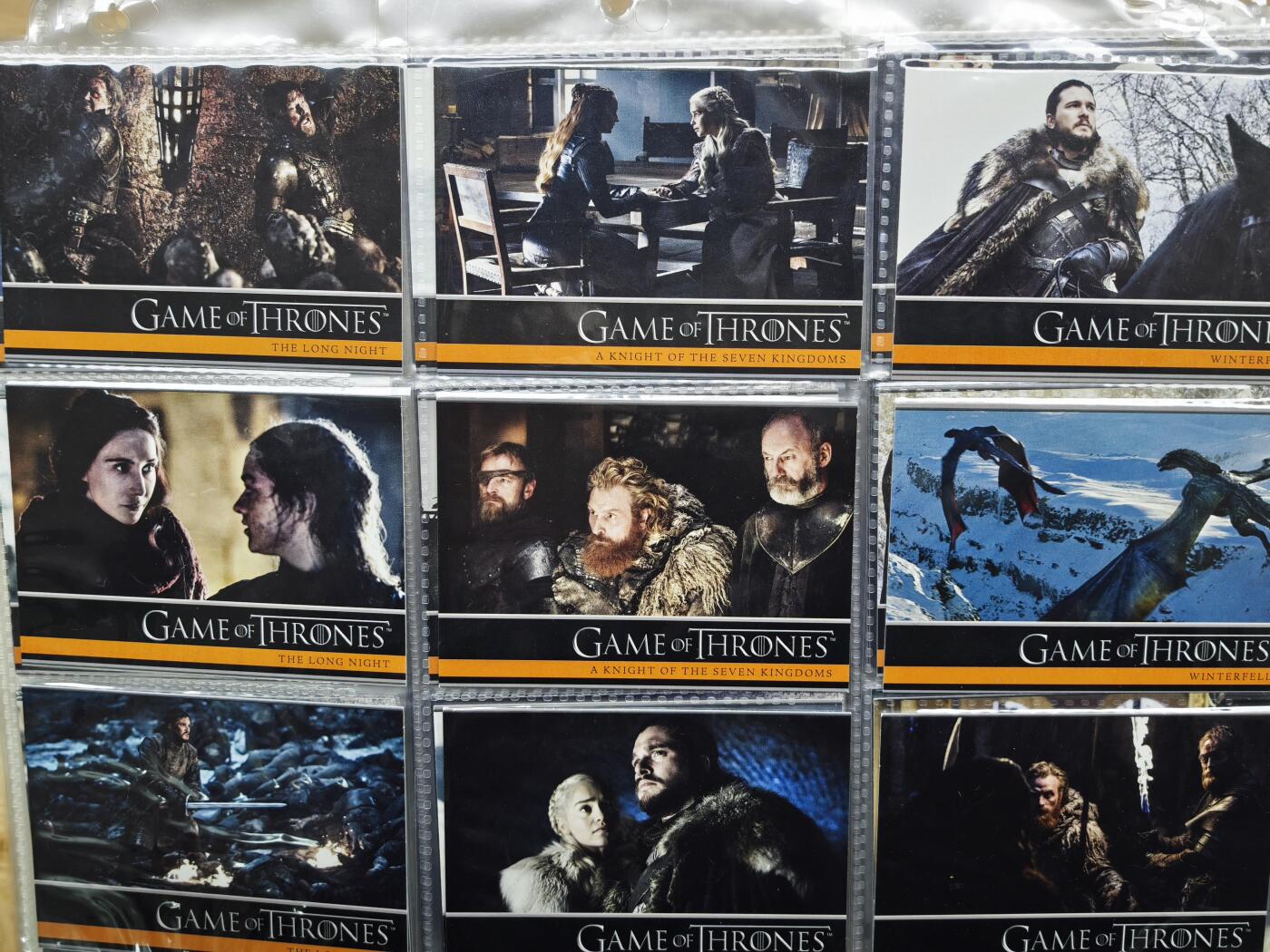 白泽拍卖卡牌手绘专场第35期（问东城春色，正谷雨，牡丹期） 2020 HBO 冰与火之歌 权力的游戏base全套60张+13张特卡 共73张 含卡页（视频介绍）