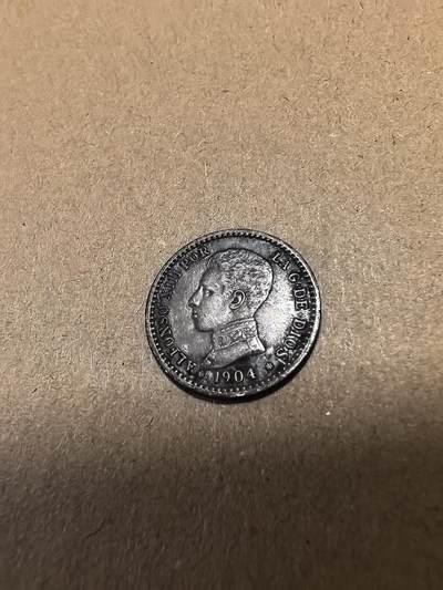 长老汇马年精选第十八场拍卖 1904PCV西班牙阿方索十三世50分银币，2.5克835银，数量仅有SMV版1/4不到（6）