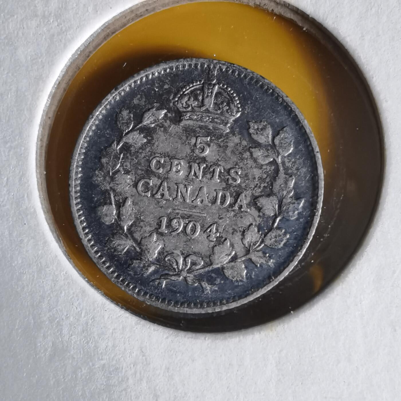 沼泽如烟--第1061场 加拿大1904年五分银币