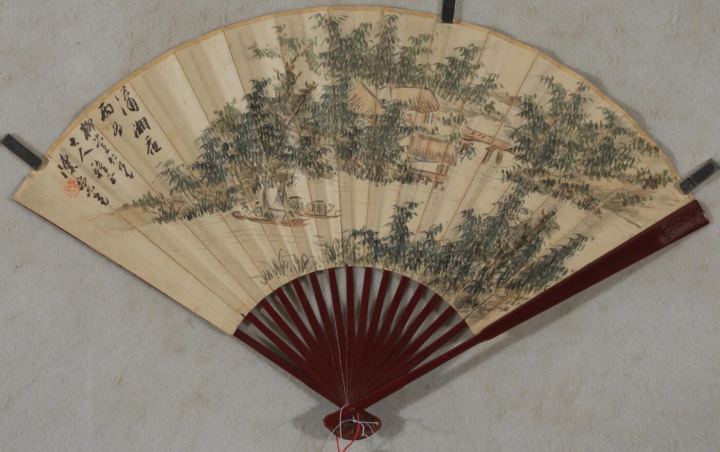 碧月说宝. 近现代书画专场（十） 陈崇光、刘锴 山水隶书成扇