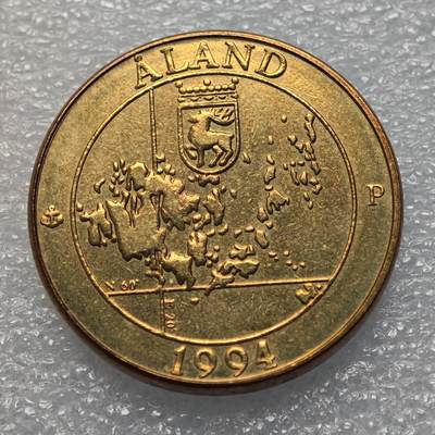  【淘币小摊】限时拍第八百九十五拍  埃塞俄比亚留尼旺比利时意大利场    每周一统一发货 芬兰奥兰岛1994年10达勒非法货币