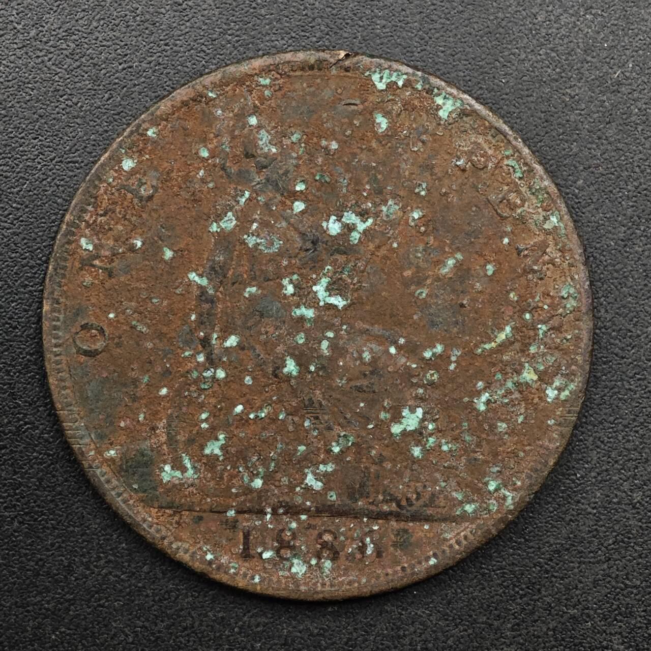 【淘币小摊】实时拍第八百九十三拍   散币场    每周一统一发货 英国1886年维多利亚一便士铜币