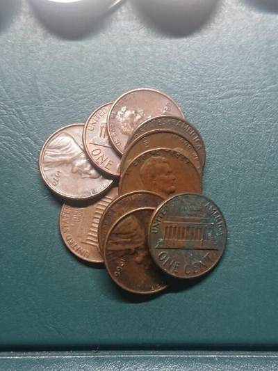 松南世界钱币——260416 - 美国红铜版本1美分铜币10枚约1盎司2