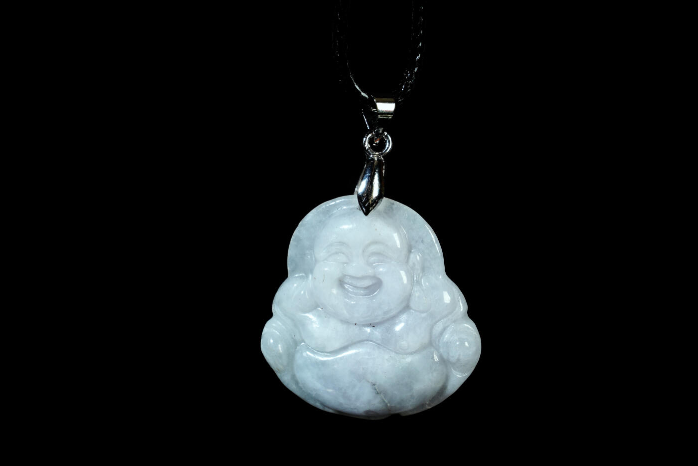 上海都达杂项专场八十一【全场包邮】  天然冰糯种翡翠（A货）精雕《佛公》挂件97-65