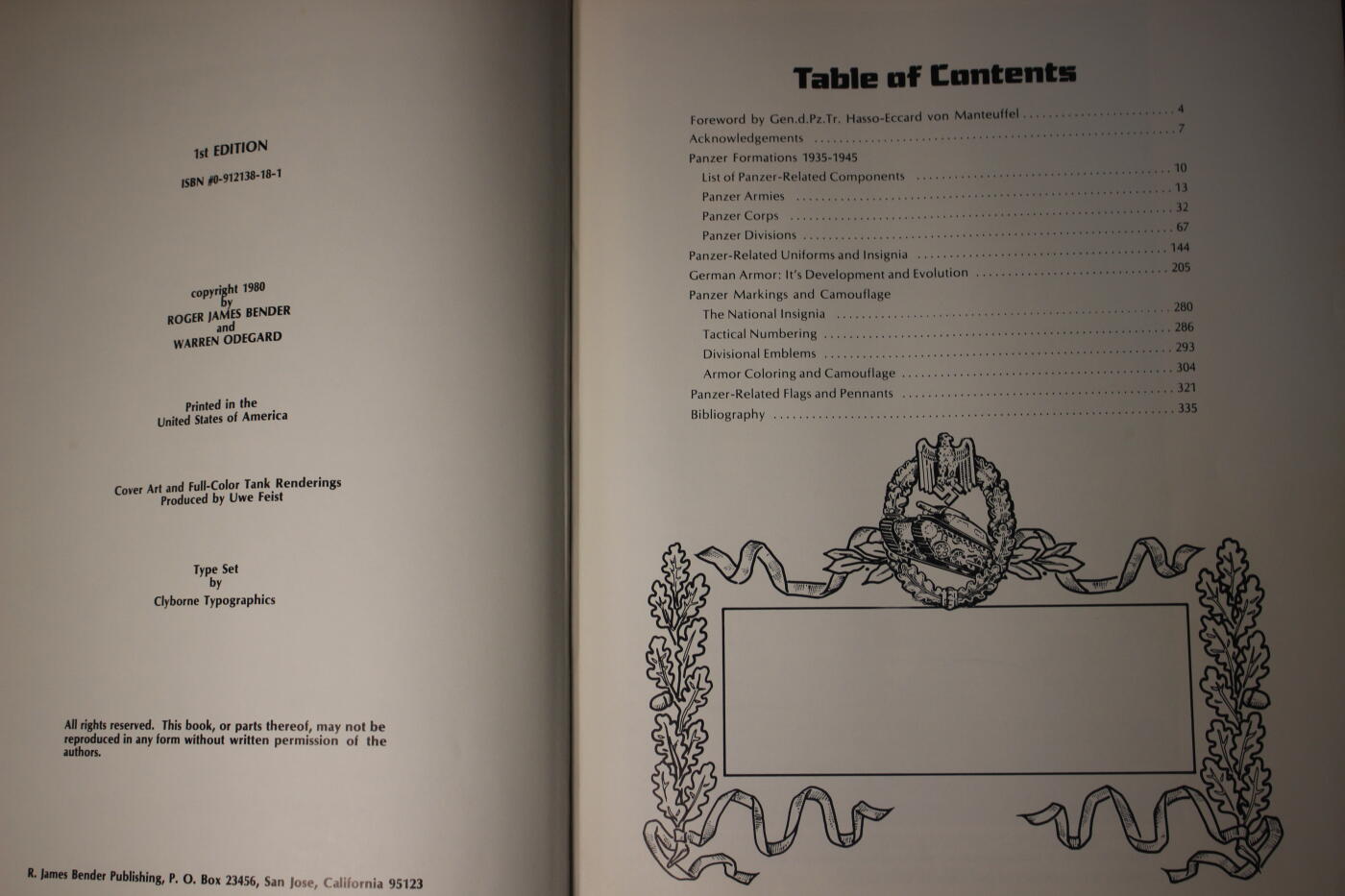 2026.4.21杂货小拍卖 《装甲兵团》，全书335页，详细介绍了德三装甲兵的历史沿革和制服、装备、标识等，书本整体保存完好