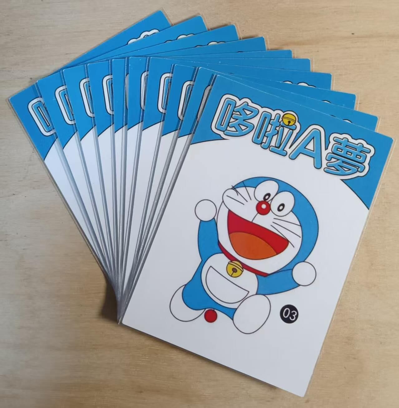 龙虎卡牌-八三场（满200元包邮，无佣金，每周六结拍，欢迎送拍） 彩闪10张 哆啦A梦卡牌 一套